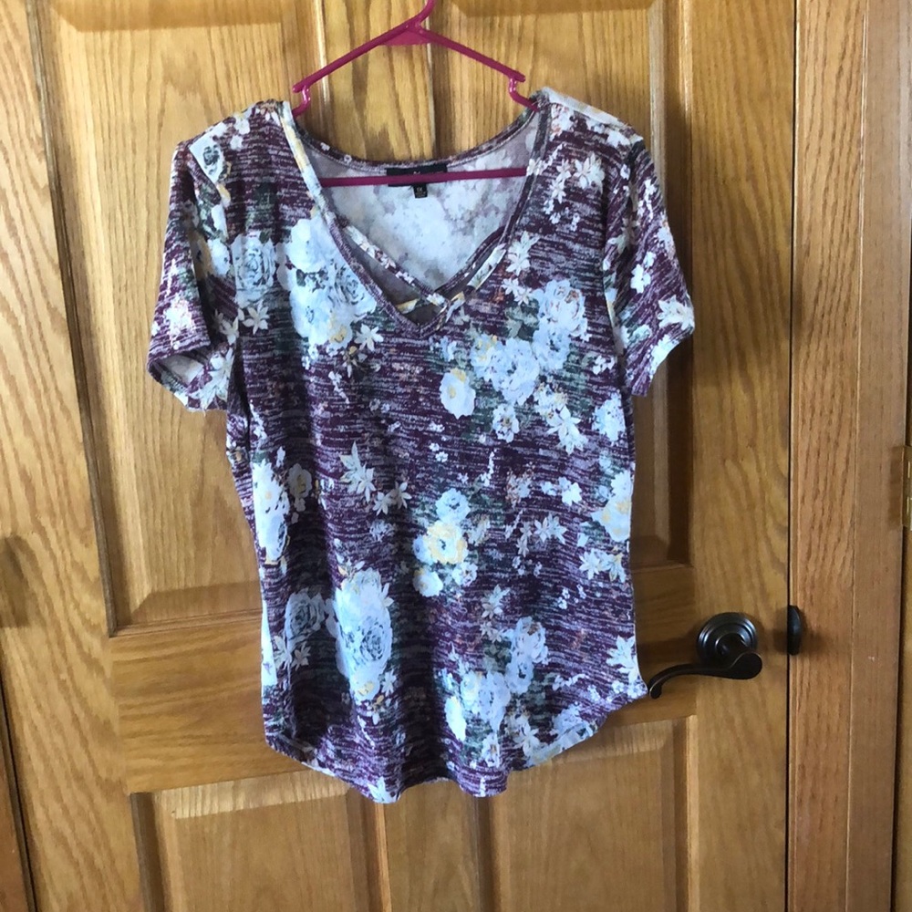 Floral purple shirt